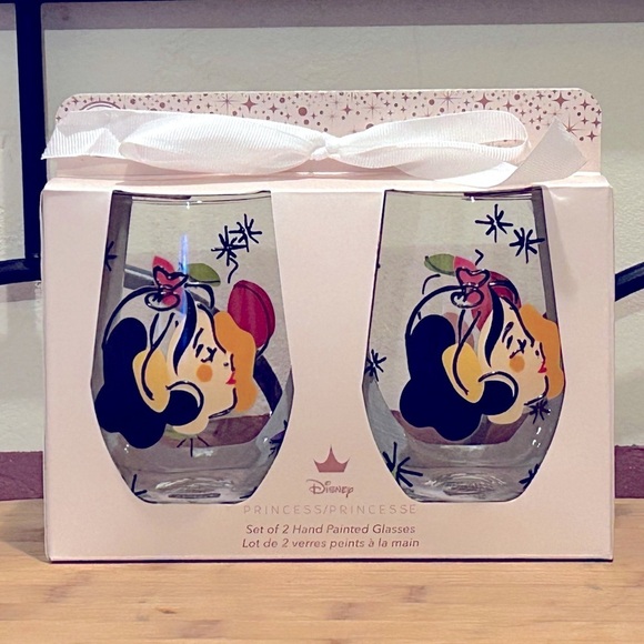 Disney Other - Set of 2 Disney Princess Snow White Wine Glasses Made By Magenta. New In Box.
